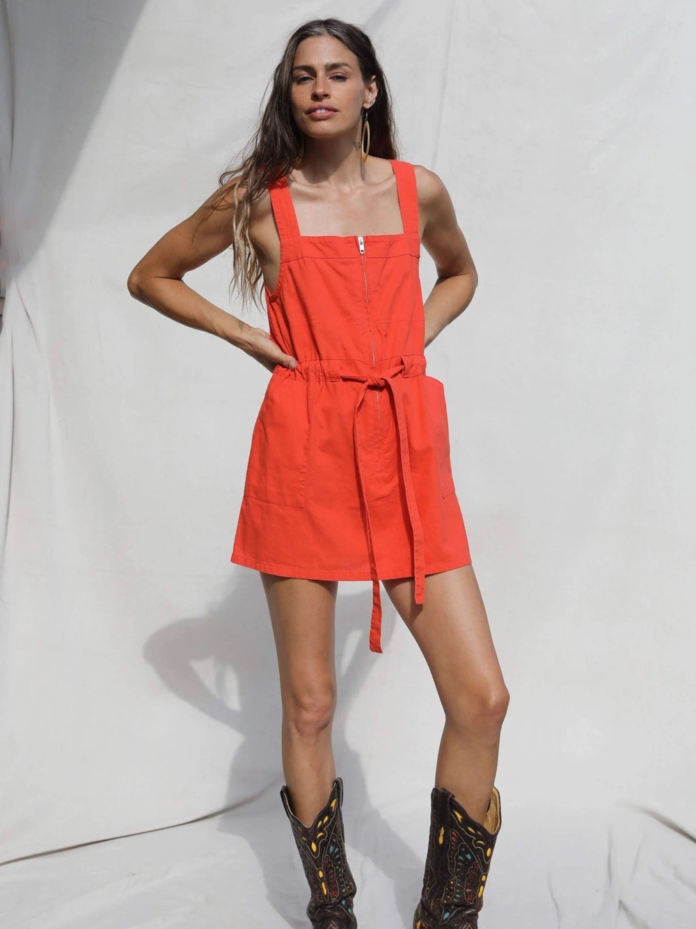 NWT Jen’s Pirate Booty Coral Orange Cotton Mini Dress Size Small